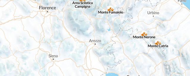 Piste map of the region Arezzo