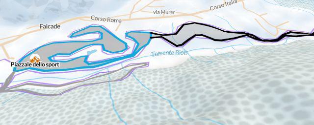 Piste map of the resort Piazzale dello sport
