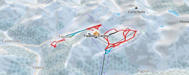 Piste map of the resort Foppolo - Carona