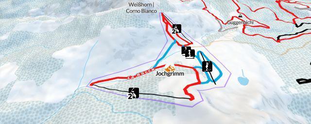 Piste map of the resort Jochgrimm