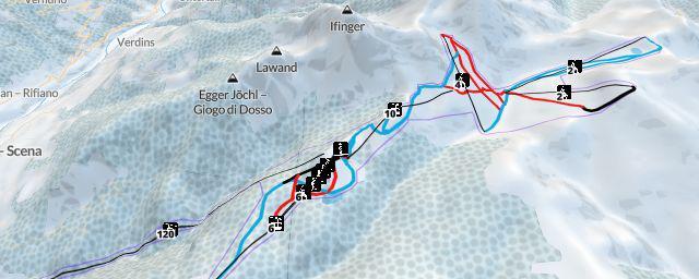 Piste map of the resort Meran 2000