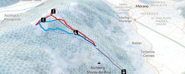 Piste map of the resort San Vigilio