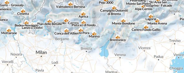 Piste map of the region Brescia