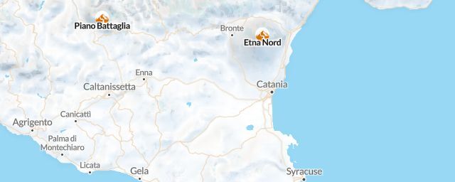 Piste map of the region Catania