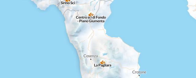 Piste map of the region Cosenza