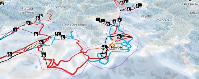 Piste map of the resort Prato Nevoso