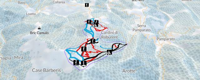 Piste map of the resort Sangiacomo Cardini