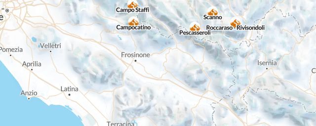 Piste map of the region Frosinone