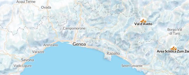 Piste map of the region Genova