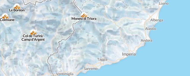 Piste map of the region Imperia