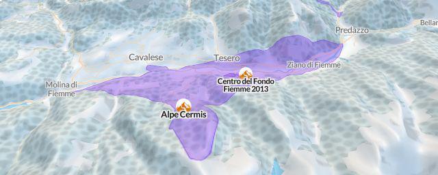 Piste map of the resort Alpe Cermis