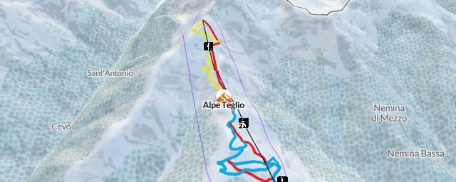 Piste map of the resort Alpe Teglio
