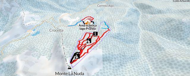 Piste map of the resort Area Sciistica Cerreto Laghi
