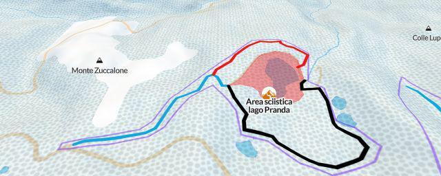Piste map of the resort Area sciistica lago Pranda