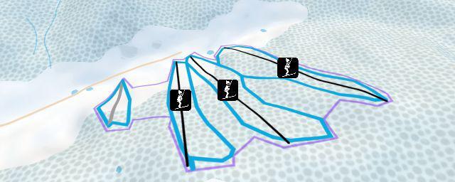Piste map of the resort Biancoia