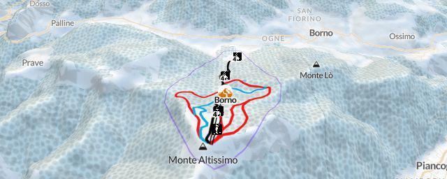 Piste map of the resort Borno