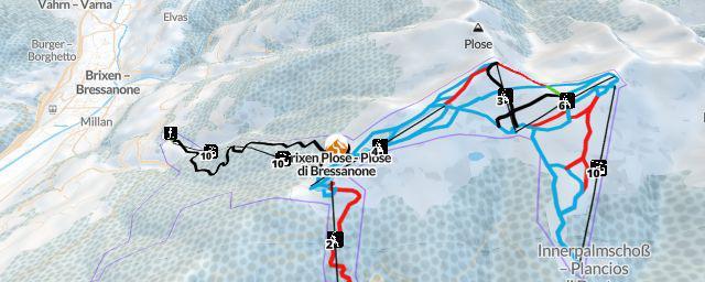 Piste map of the resort Brixen Plose - Plose di Bressanone