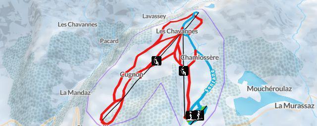 Piste map of the resort Brusson