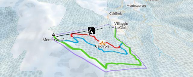 Piste map of the resort Caldirola