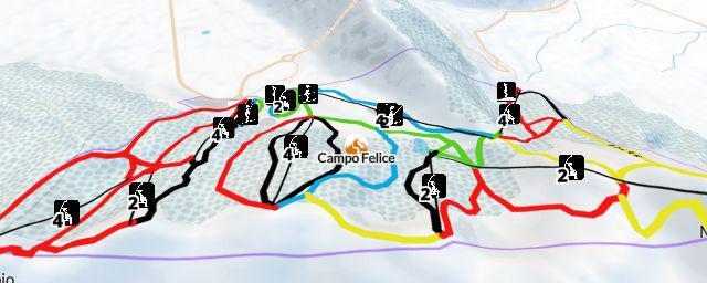 Piste map of the resort Campo Felice