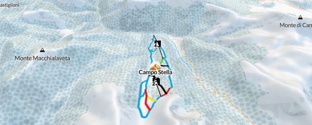 Piste map of the resort Campo Stella