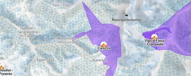 Piste map of the resort Carezza