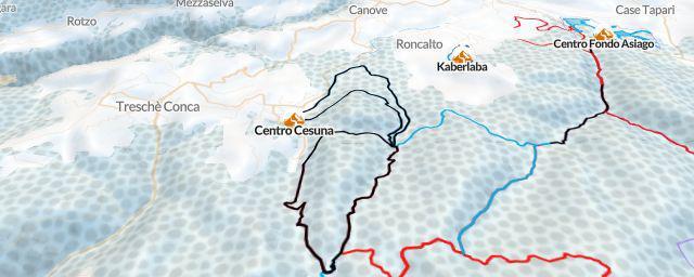 Piste map of the resort Centro Cesuna