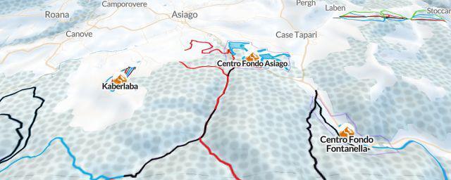 Piste map of the resort Centro Fondo Asiago