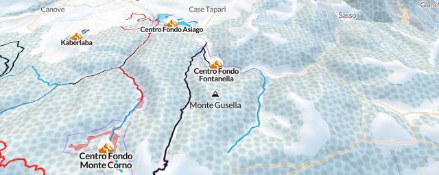 Piste map of the resort Centro Fondo Fontanella