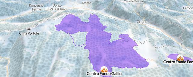 Piste map of the resort Centro Fondo Gallio