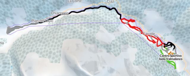 Piste map of the resort Centro Sportivo Isola Valmalenco
