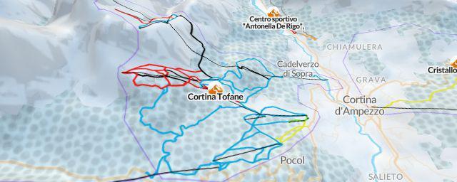 Piste map of the resort Cortina Tofane
