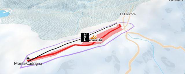 Piste map of the resort Forcora Ski