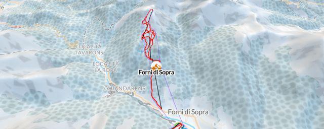 Piste map of the resort Forni di Sopra