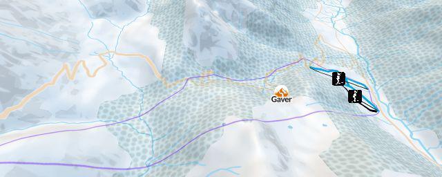 Piste map of the resort Gaver