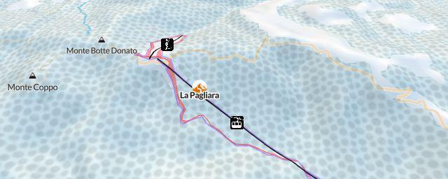 Piste map of the resort La Pagliara