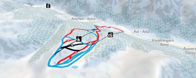 Piste map of the resort Ladurns