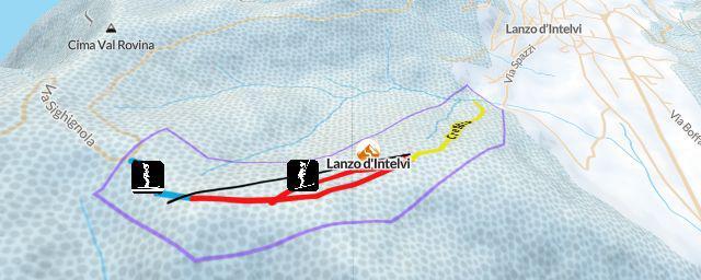 Piste map of the resort Lanzo d'Intelvi