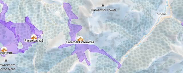 Piste map of the resort Latemar Dolomites
