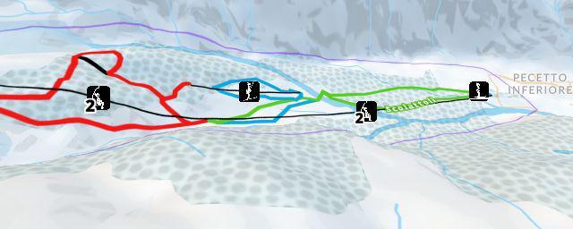 Piste map of the resort Macugnaga - Belvedere