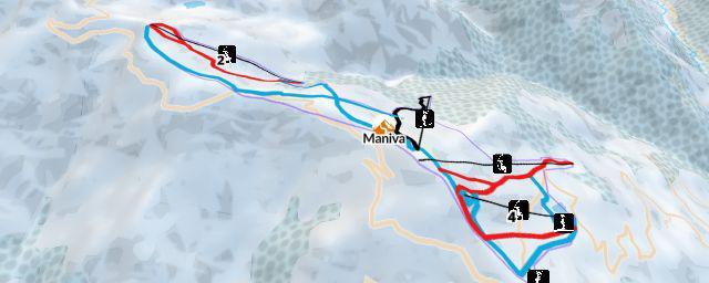 Piste map of the resort Maniva