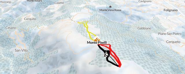 Piste map of the resort Monte Piselli