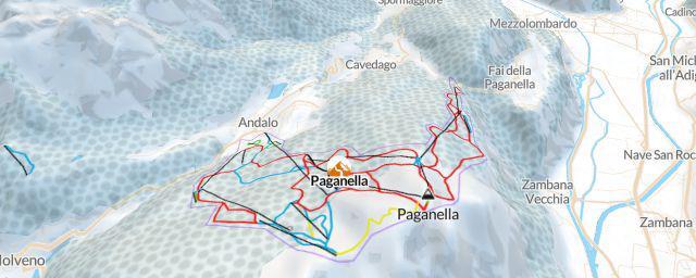 Piste map of the resort Paganella