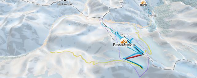Piste map of the resort Passo Stelvio