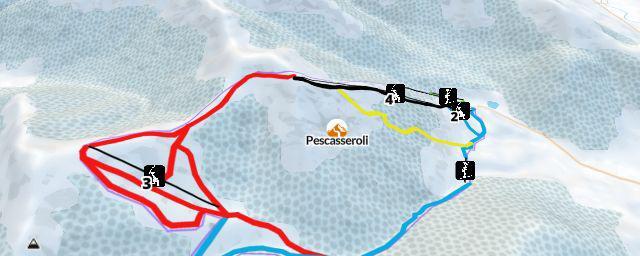 Piste map of the resort Pescasseroli