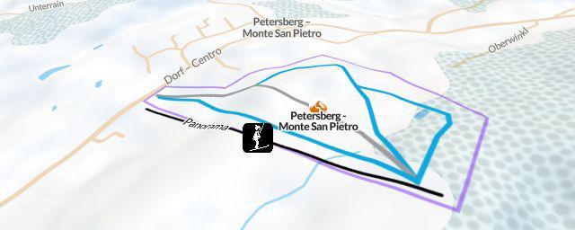 Piste map of the resort Petersberg - Monte San Pietro
