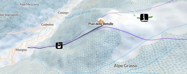 Piste map of the resort Pian delle Betulle