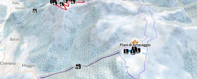 Piste map of the resort Piani di Artavaggio