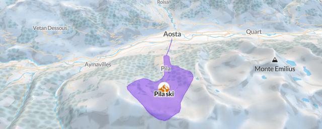 Piste map of the resort Pila ski