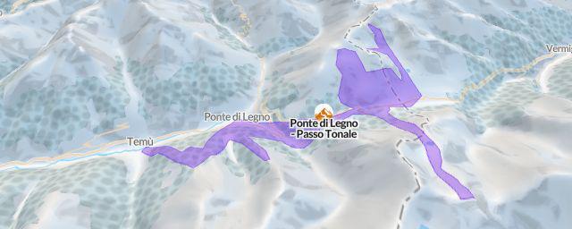 Piste map of the resort Ponte di Legno - Passo Tonale